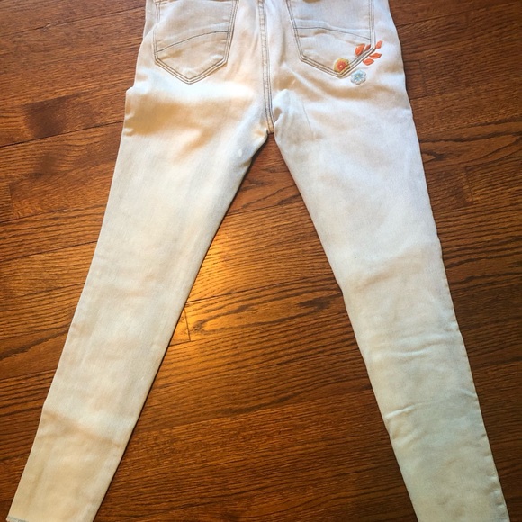 DRIFTWOOD light washed Skinny Jeans with Floral Embroidery - Picture 2 of 7